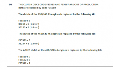 Reibscheibe Kupplung /  ADLER Antihopping,  # F35533. Bitte F35589 bestellen.